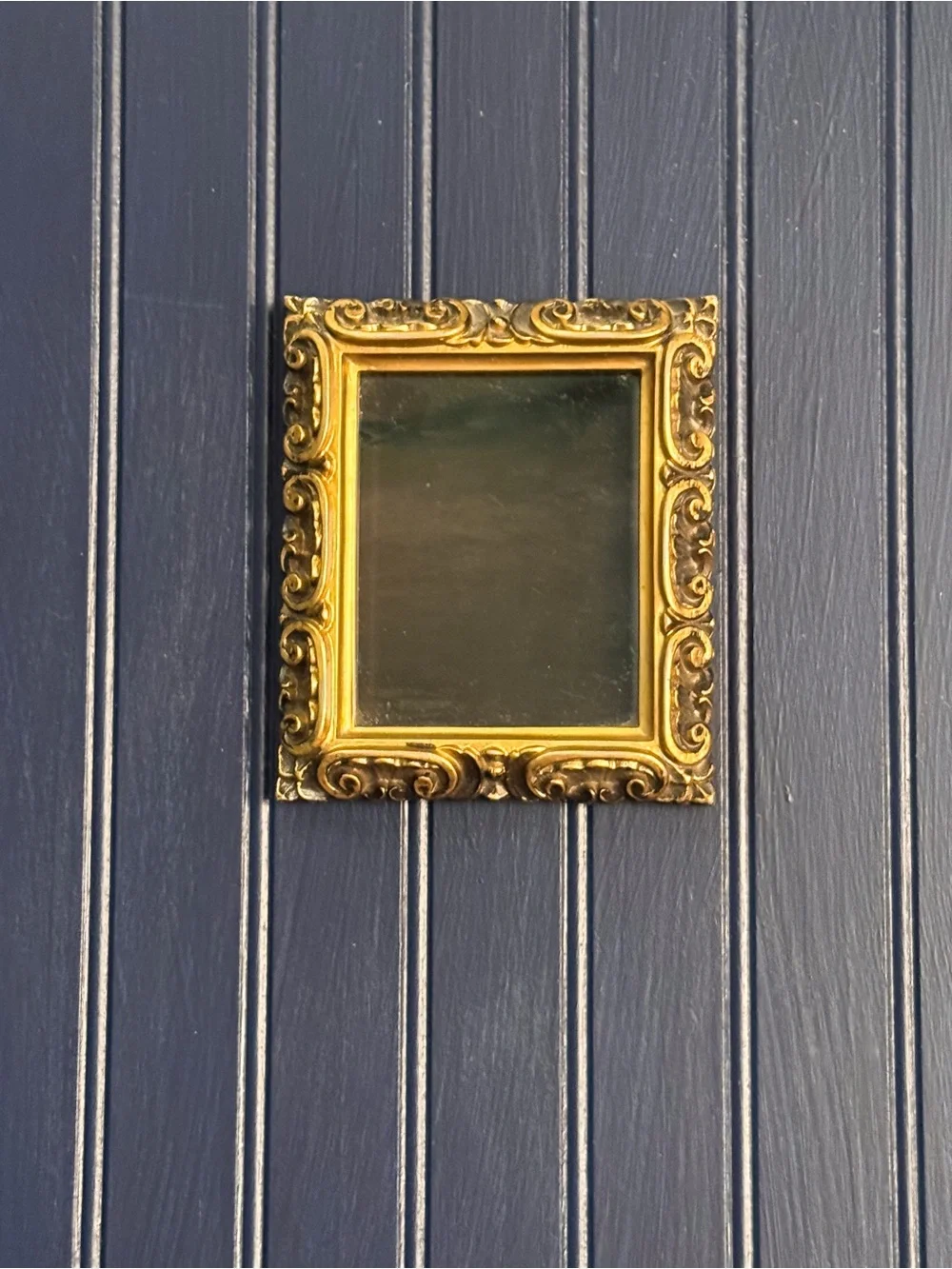 Ornate Resin Black Scrying Mirror | Gothic Revival Claude Mirror